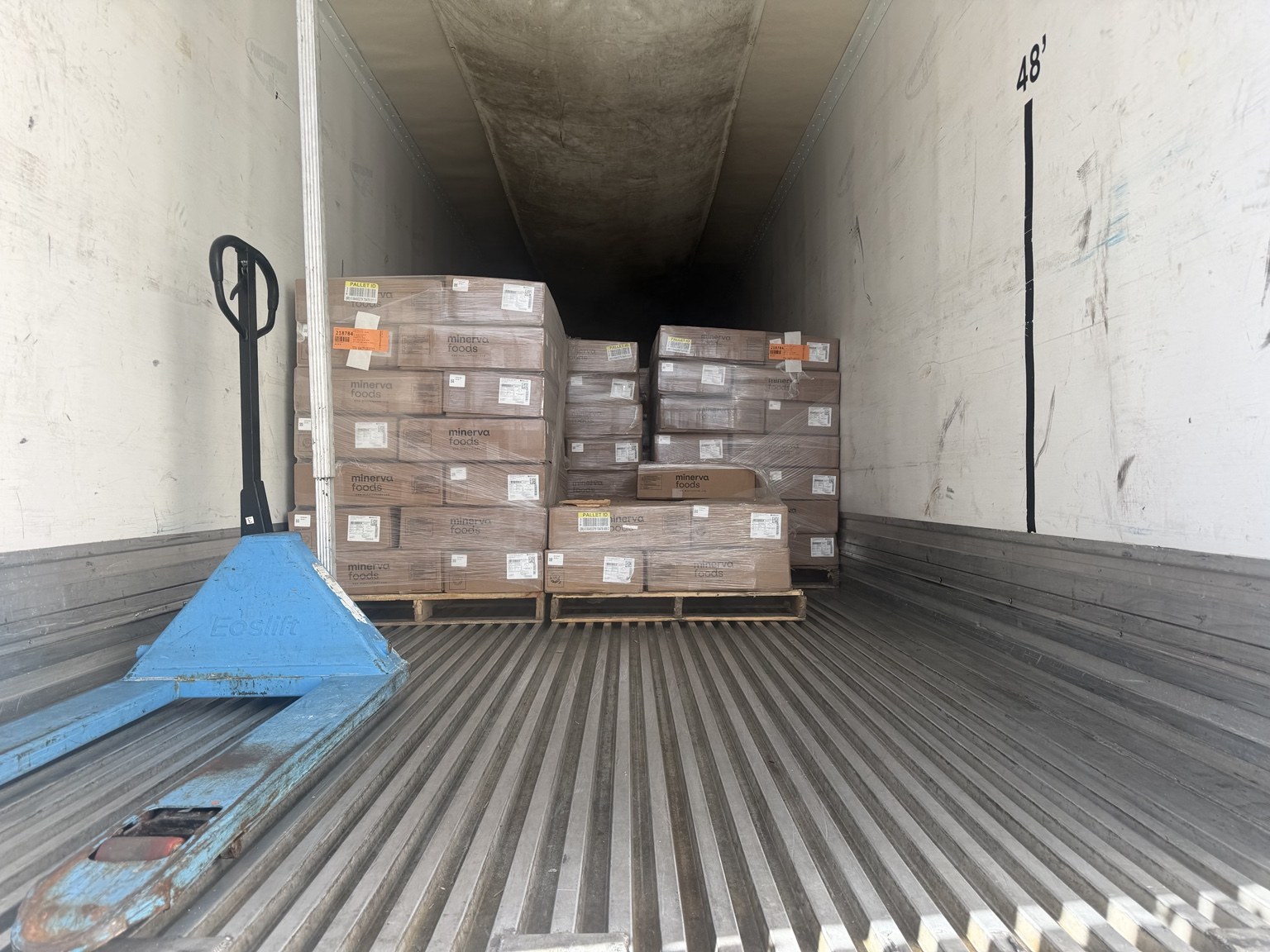 Palletized refrigerated freight